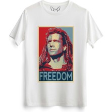 Alfa Tshirt Braveheart Tasarımlı Baskılı Beyaz Tshirt