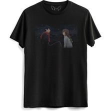 Alfa Tshirt Taradora Resim Baskılı Siyah Tshirt
