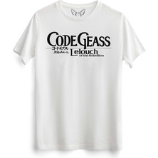 Alfa Tshirt Code Geass Resimli Baskılı Beyaz Tshirt