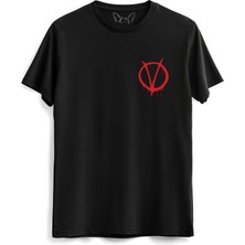Alfa Tshirt V For Vendetta Siyah Tshirt