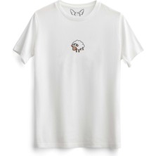 Alfa Tshirt  Animal Kuzu Dijital Baskılı Beyaz Tshirt