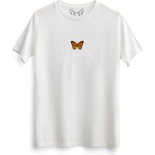 Alfa Tshirt  Animal Kelebek Dijital Baskılı Beyaz Tshirt