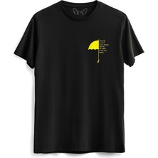 Alfa Tshirt How I Met Your Mother Tasarımlı Baskılı Siyah Tshirt