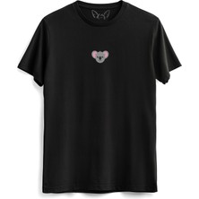 Alfa Tshirt  Animal Fare Resimli Dijital Baskılı Siyah Tshirt