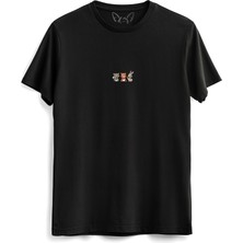 Alfa Tshirt  Animal Sevimli Hayvanlar Tasarımlı Siyah Tshirt