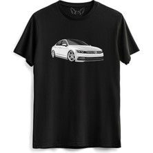 Alfa Tshirt Ww Passat Tasarım Resimli Baskılı Siyah Tshirt