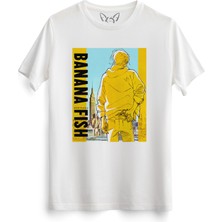 Alfa Tshirt Banana Fish Baskılı Beyaz Tshirt