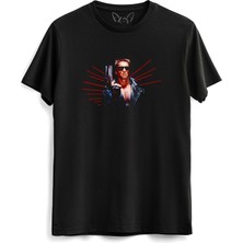 Alfa Tshirt Terminatör Dijital Baskılı Siyah Tshirt