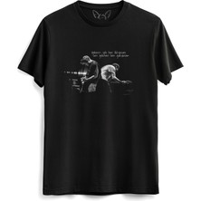 Alfa Tshirt Duman Baskılı Siyah Tshirt