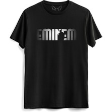 Alfa Tshirt Eminem Dijital Baskılı Siyah Tshirt