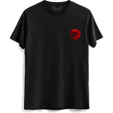 Alfa Tshirt Moon Baskılı  Siyah Tshirt
