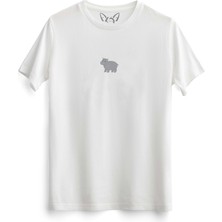 Alfa Tshirt  Animal Gergedan Dijital Baskılı Çocuk Beyaz Tshirt