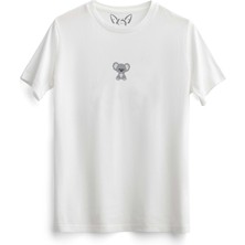 Alfa Tshirt  Animal Koala Dijital Baskılı Çocuk Beyaz Tshirt
