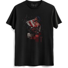 Alfa Tshirt Rocky Balboa Dijital Baskılı Çocuk Siyah Tshirt