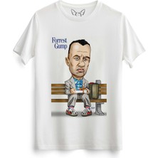 Alfa Tshirt Forrest Gump Tasarım Baskılı Çocuk Beyaz Tshirt