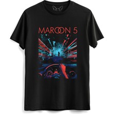 Alfa Tshirt Maroon 5 Resimli Baskılı Çocuk Siyah Tshirt
