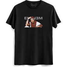 Alfa Tshirt Eminem Tasarımlı Baskılı Çocuk Siyah Tshirt