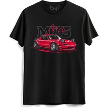 Alfa Tshirt Mazda Mx5 Resimli Çocuk Siyah Tshirt