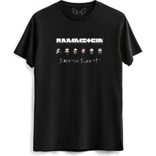 Alfa Tshirt Rammstein Tasarımlı Resim Baskılı Çocuk Siyah Tshirt