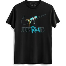 Alfa Tshirt Just Rick It Çocuk Siyah Tshirt