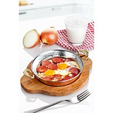 Türmen Bakır Tava Sahan Seti Omlet Yumurta Menemen Kuymak Sahanı 3 Lü