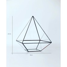 Vitrayverteks Dekoratif Teraryum Geometrik Cam Fanus