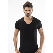 Türen 172 Likrali Erkek T-Shirt-Siyah