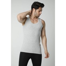 Hmd 500 Ribana %100 Pamuk Askılı Erkek Atlet - Gri