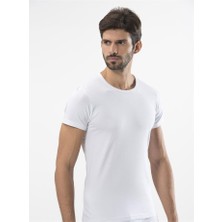Türen 169 Likralı Erkek T-Shirt-Beyaz