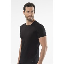 Cacharel 1305 O Yaka Kısa Kollu Erkek T-Shirt - Siyah