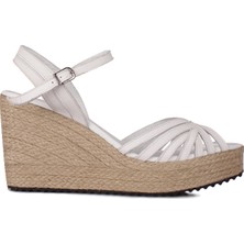 Fitbas 4389 468 Kadın Beyaz Büyük & Küçük Numara Sandalet