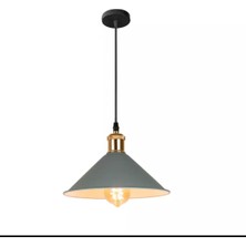 Rys Tasarım Rys Retro Metal Gri Tekli Sarkıt Kafe Mutfak Aydınlatma Çap.30 cm