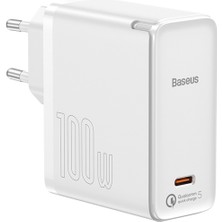 Baseus Gan2 100W Pd Hızlı Şarj Aleti 5A Type-C  Hızlı Şarj Kablosu 1.5m 5.0 Qc 4.0 Şarj TZCCGAN-L02