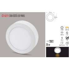 Cata CT-5271 25W S.ü LED Armatür Yuv.(Beyaz) Cata