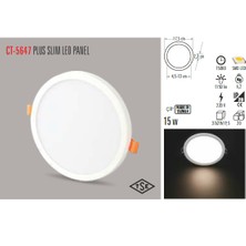 Cata CT-5647 15W/6500K Plus LED Panel Armatür(Beyaz) Cata