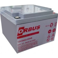 Orbus 12 Volt 28 Amper Dik Engelli Araç Aküsü