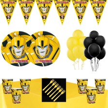 Parti Furyası Transformers  Tema Doğum Günü Parti Seti Ekonomik Süsler 16 Kişilik