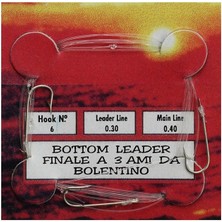 Mustad Bottom Leader 3 Lü Yedek 0,30 0,40 No:6