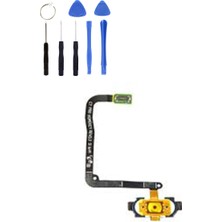 Telefon Kulübesi Samsung C7 Pro C7010 Uyumlu Home Tuş Bordu + Tamir Seti Gümüş