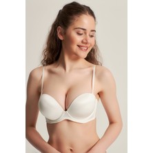 Pemilo Kadın 7101316 Desteksiz Straplez Basic Bra Sütyen Ekru