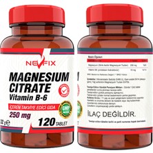 Nevfix Magnesıum Cıtrate Vitamin B-6 120 Tablet &  Ncs Vitamin D3 + K2 Damla 20 ml