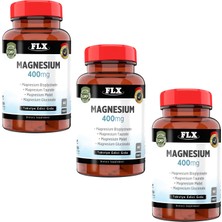 FLX Magnezyum Magnesium Elementleri Complex 400 Mg 3 Kutu 60 Tablet