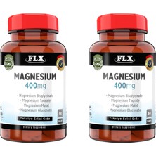 FLX Magnezyum Magnesium Elementleri Complex 400 Mg 2 Kutu 60 Tablet