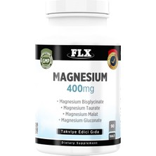 FLX Magnezyum Magnesium Elementleri Complex 400 Mg 90 Tablet