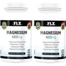 FLX Magnezyum Magnesium Elementleri Complex 400 Mg 2 Kutu 90 Tablet