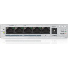 Zyxel 5port 60W 4port Poe GS-1005HP Gıgabıt Yönetilemez Switch Desktop