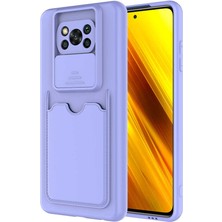 Kilifone - Xiaomi Poco X3 / Poco X3 Nfc / Poco X3 Pro - Kılıf ​slayt Sürgülü Kart Bölmeli Kartix Kapak