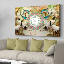 Evine Moda Hayvanlar Saatli Kanvas - Canvas Tablo