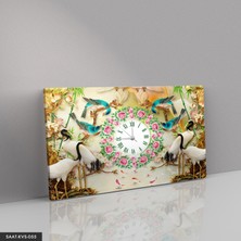 Evine Moda Hayvanlar Saatli Kanvas - Canvas Tablo