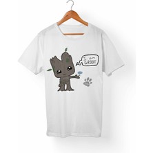 Alfa I'm Groot Çocuk Beyaz Tişört